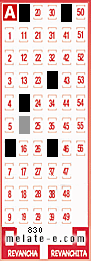 Volante ganador del sorteo 830 de Melate