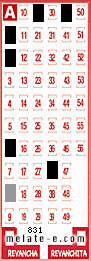 Volante ganador del sorteo 831 de Melate