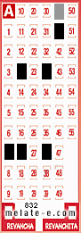 Volante ganador del sorteo 832 de Melate