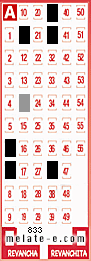 Volante ganador del sorteo 833 de Melate