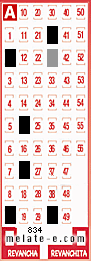 Volante ganador del sorteo 834 de Melate