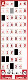 Volante ganador del sorteo 835 de Melate