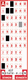 Volante ganador del sorteo 837 de Melate