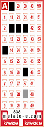 Volante ganador del sorteo 838 de Melate