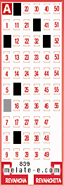 Volante ganador del sorteo 839 de Melate
