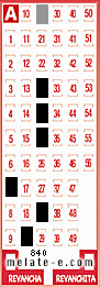 Volante ganador del sorteo 840 de Melate