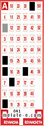 Volante ganador del sorteo 841 de Melate