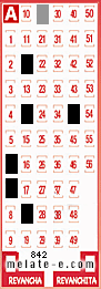 Volante ganador del sorteo 842 de Melate