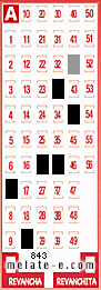 Volante ganador del sorteo 843 de Melate
