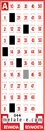 Volante ganador del sorteo 844 de Melate