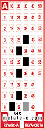 Volante ganador del sorteo 845 de Melate