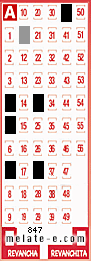 Volante ganador del sorteo 847 de Melate