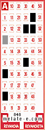 Volante ganador del sorteo 848 de Melate