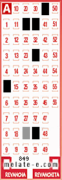 Volante ganador del sorteo 849 de Melate