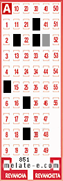 Volante ganador del sorteo 851 de Melate