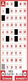 Volante ganador del sorteo 852 de Melate