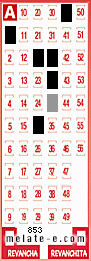 Volante ganador del sorteo 853 de Melate