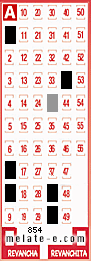 Volante ganador del sorteo 854 de Melate