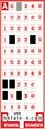 Volante ganador del sorteo 855 de Melate