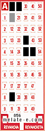 Volante ganador del sorteo 856 de Melate