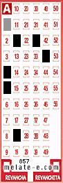 Volante ganador del sorteo 857 de Melate