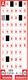 Volante ganador del sorteo 859 de Melate