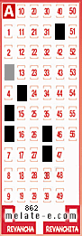 Volante ganador del sorteo 862 de Melate