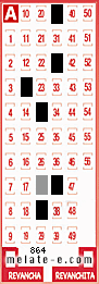 Volante ganador del sorteo 864 de Melate