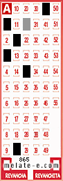 Volante ganador del sorteo 865 de Melate