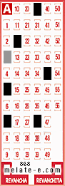 Volante ganador del sorteo 868 de Melate