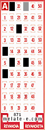 Volante ganador del sorteo 871 de Melate