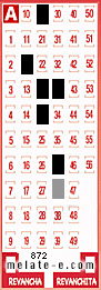 Volante ganador del sorteo 872 de Melate