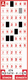 Volante ganador del sorteo 874 de Melate
