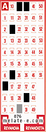 Volante ganador del sorteo 876 de Melate