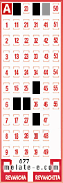 Volante ganador del sorteo 877 de Melate