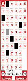 Volante ganador del sorteo 878 de Melate