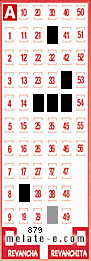 Volante ganador del sorteo 879 de Melate