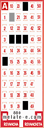 Volante ganador del sorteo 880 de Melate