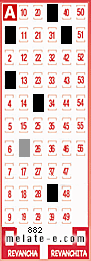 Volante ganador del sorteo 882 de Melate