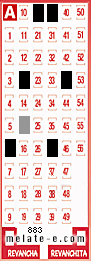 Volante ganador del sorteo 883 de Melate