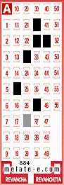 Volante ganador del sorteo 884 de Melate
