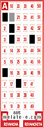 Volante ganador del sorteo 885 de Melate