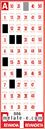 Volante ganador del sorteo 886 de Melate