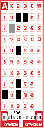 Volante ganador del sorteo 896 de Melate