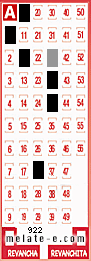 Volante ganador del sorteo 922 de Melate