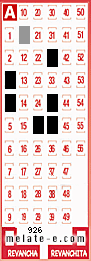 Volante ganador del sorteo 926 de Melate