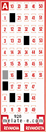 Volante ganador del sorteo 928 de Melate