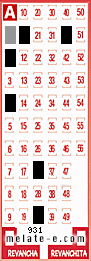Volante ganador del sorteo 931 de Melate