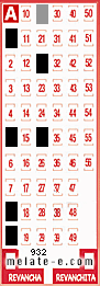 Volante ganador del sorteo 932 de Melate