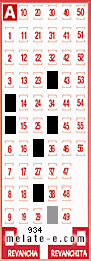 Volante ganador del sorteo 934 de Melate